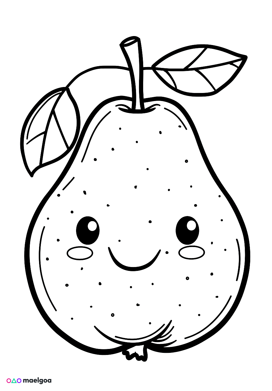 Image gratuite Coloriage poire 2