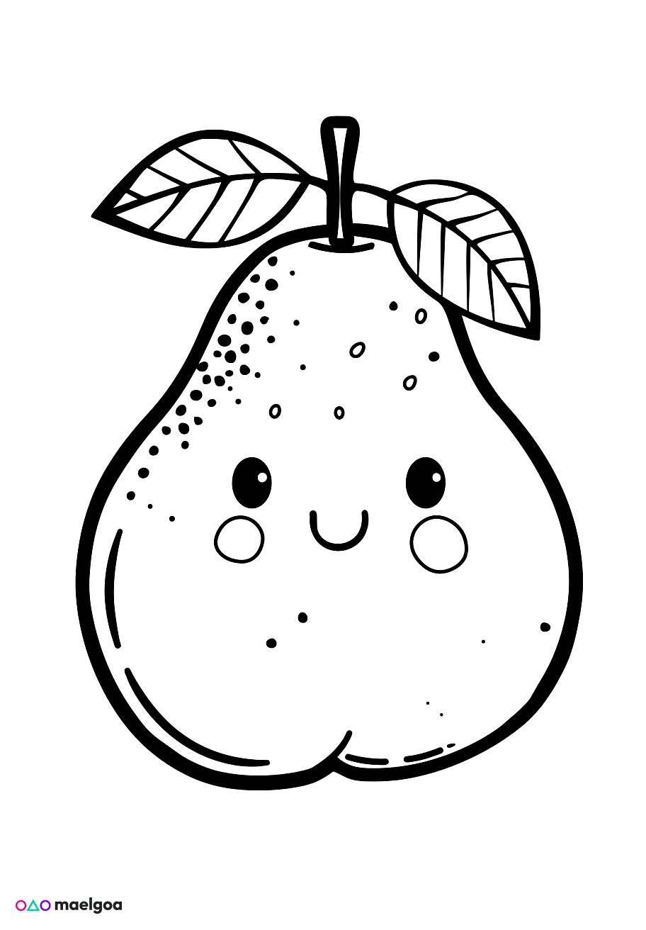Image gratuite Coloriage poire 3
