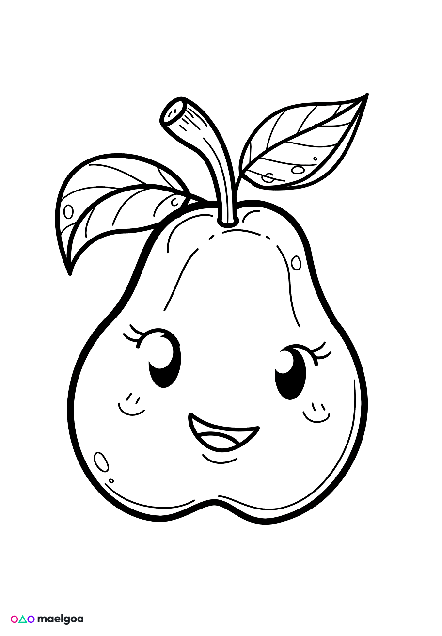 Image gratuite Coloriage poire 4