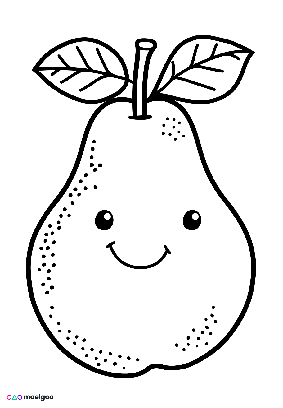 Image gratuite Coloriage poire 5