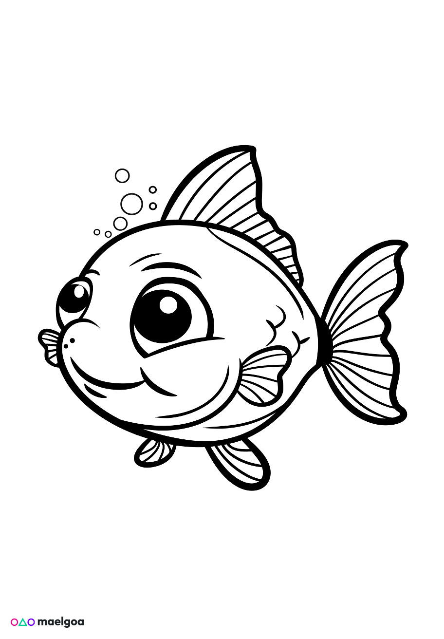 Image gratuite Coloriage poisson 1