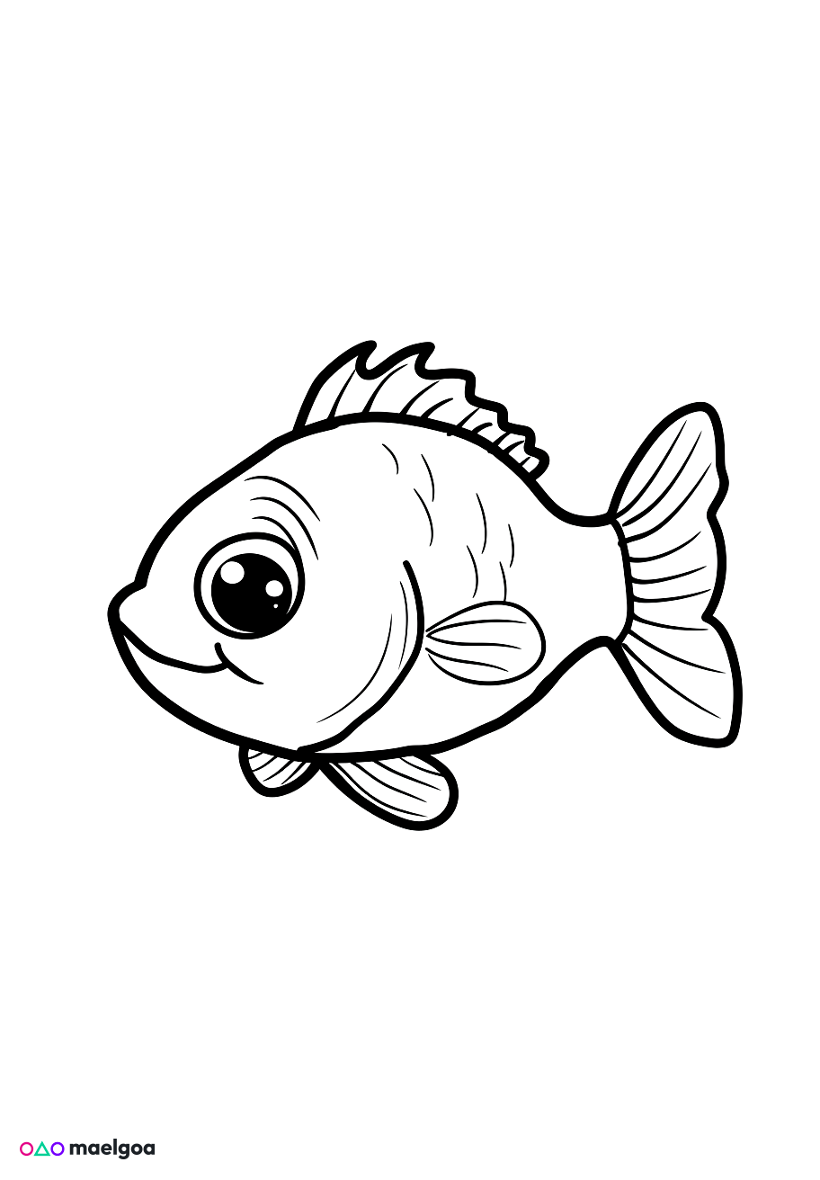 Image gratuite Coloriage poisson 2