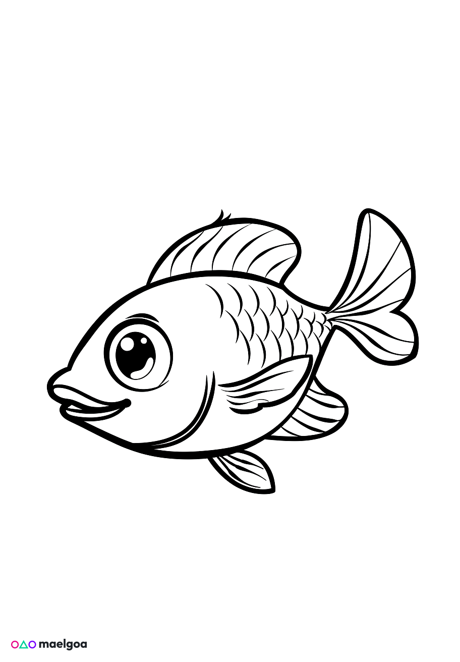 Image gratuite Coloriage poisson 3