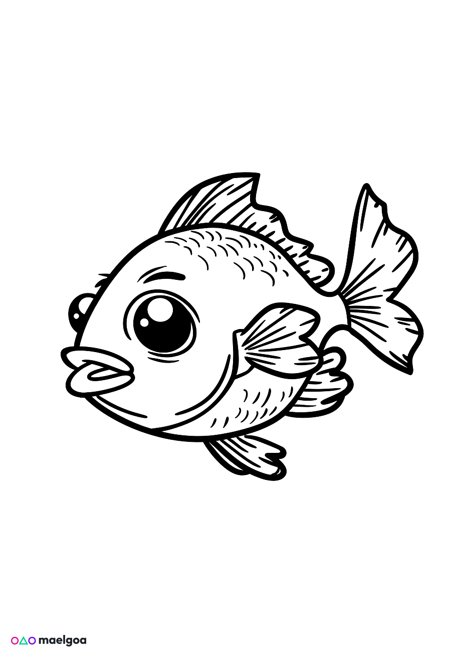 Image gratuite Coloriage poisson 4