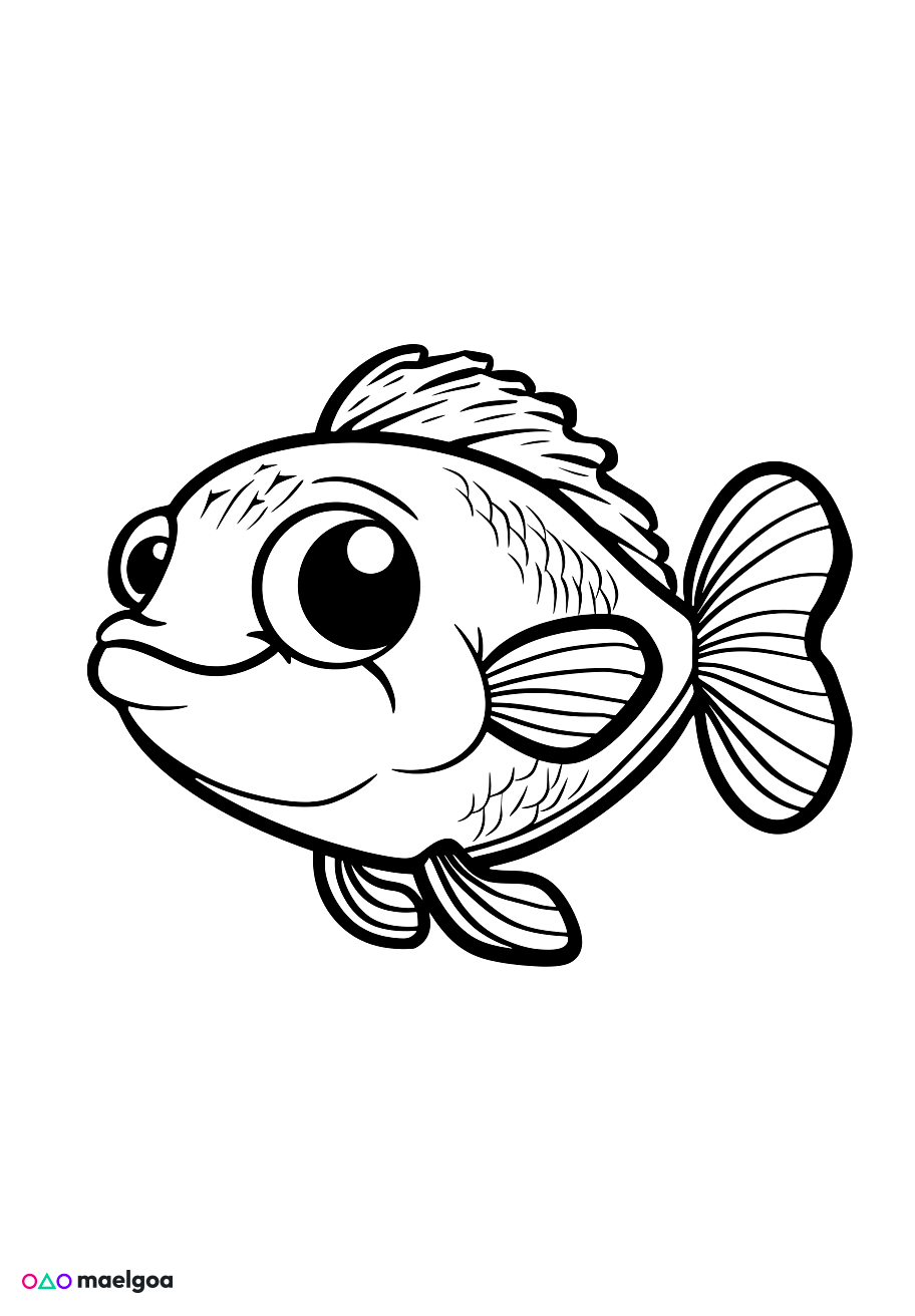Image gratuite Coloriage poisson 5