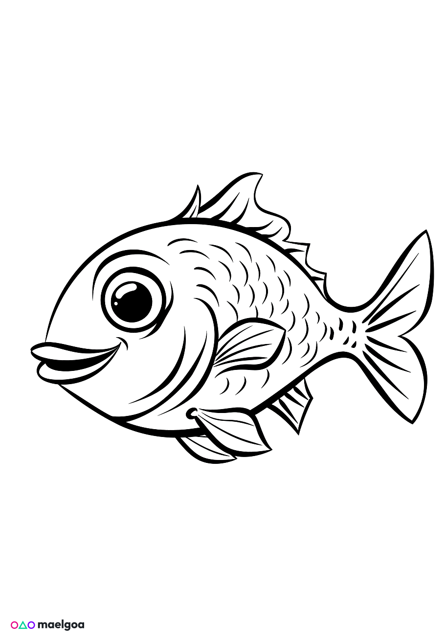 Image gratuite Coloriage poisson 6