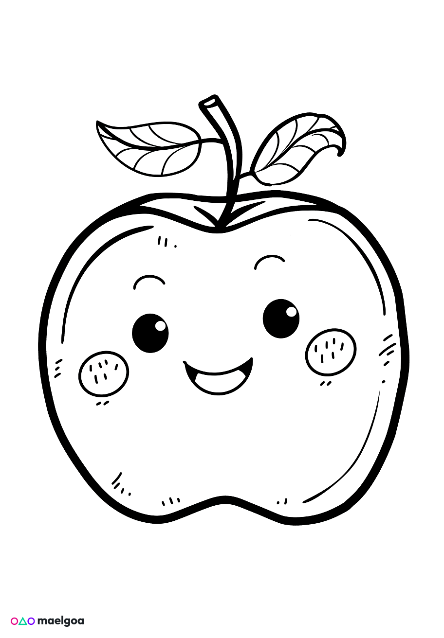 Image gratuite Coloriage pomme 1