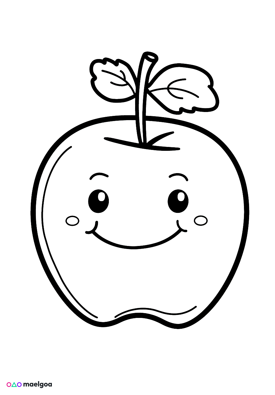 Image gratuite Coloriage pomme 2