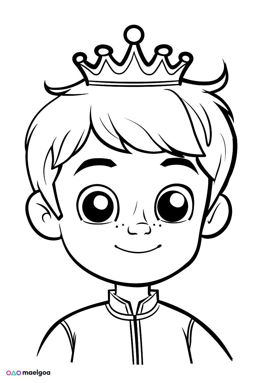 Image gratuite Coloriage prince étoiles 1