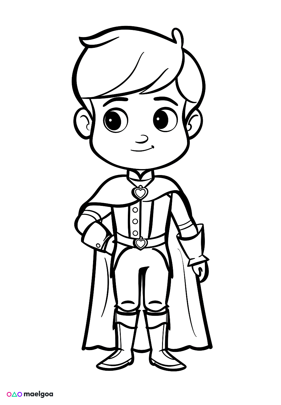 Image gratuite Coloriage prince mignon 2