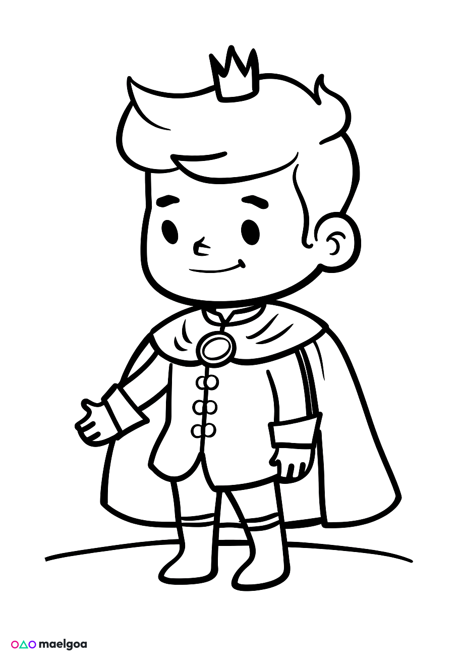 Image gratuite Coloriage prince mignon 3