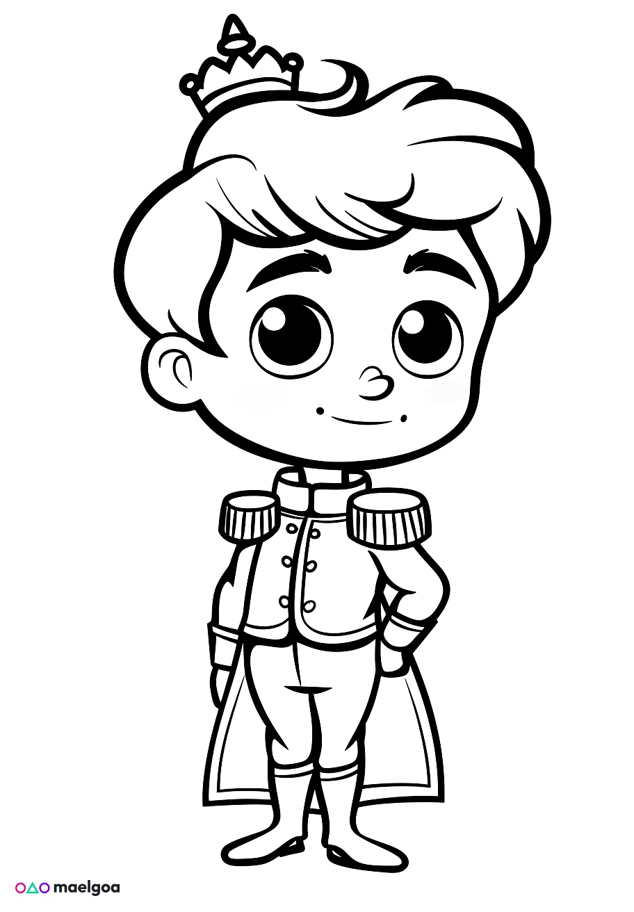Image gratuite Coloriage prince mignon 4