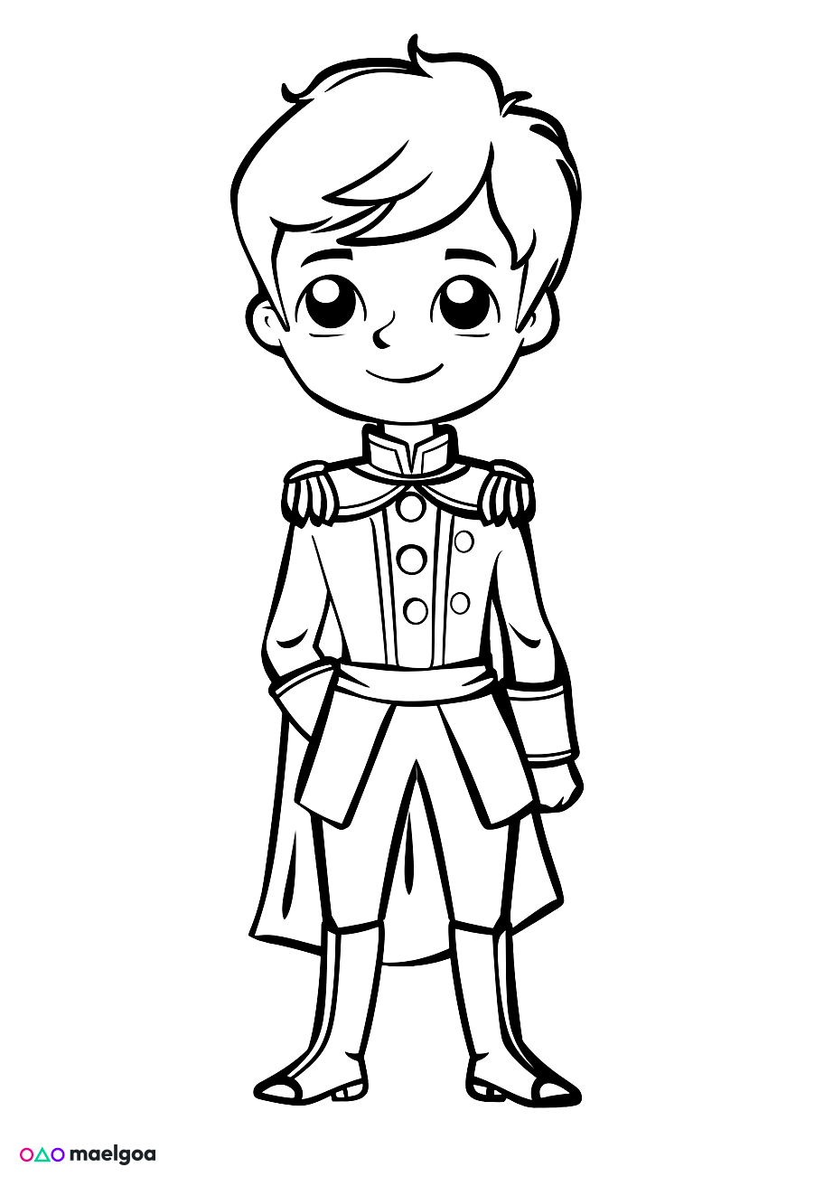 Image gratuite Coloriage prince mignon 6