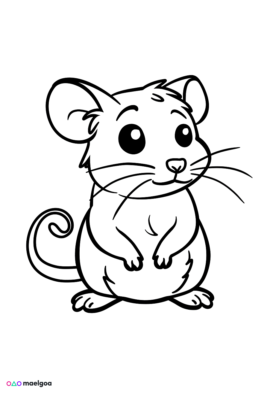 Image gratuite Coloriage rat 1