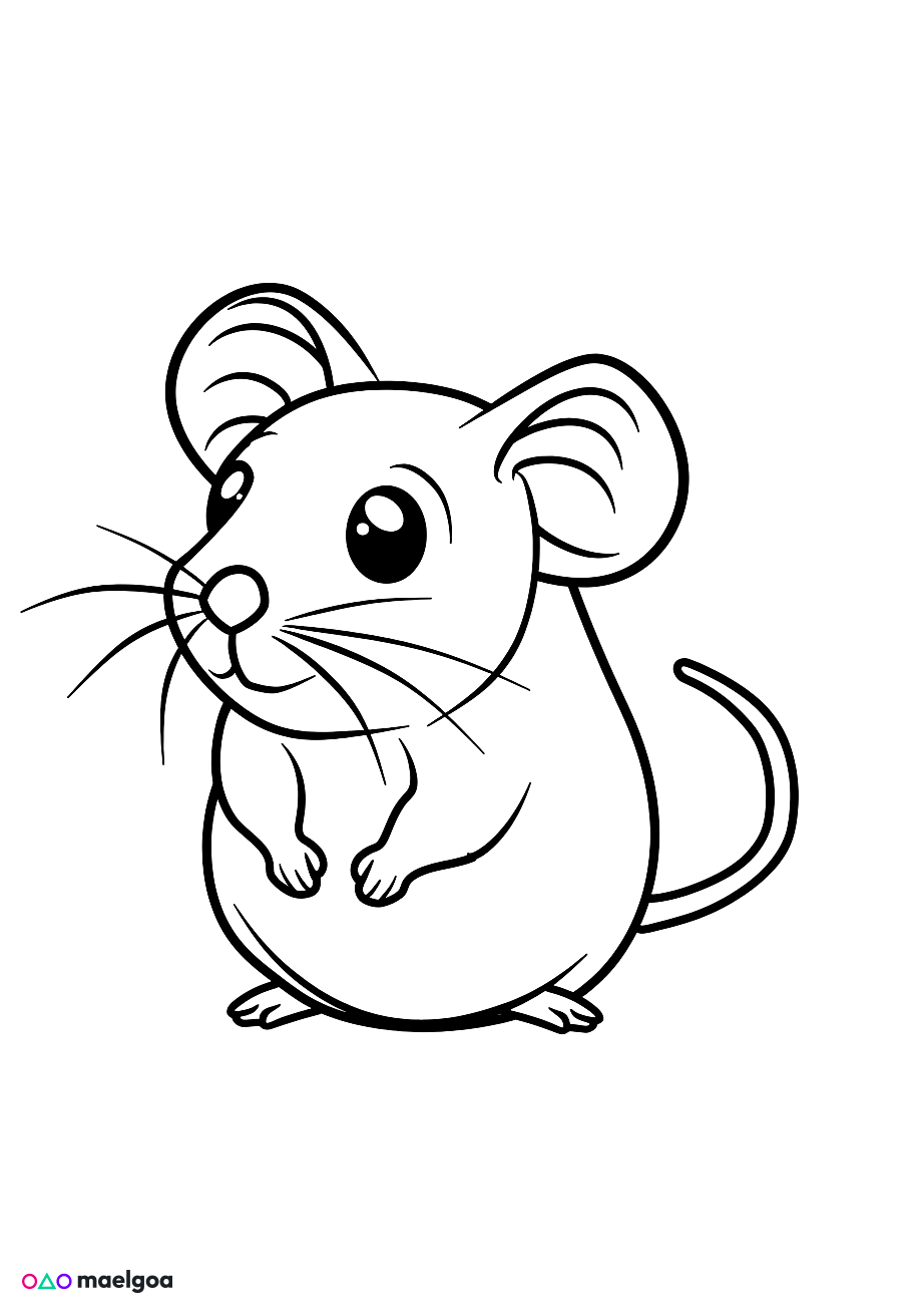 Image gratuite Coloriage rat 4
