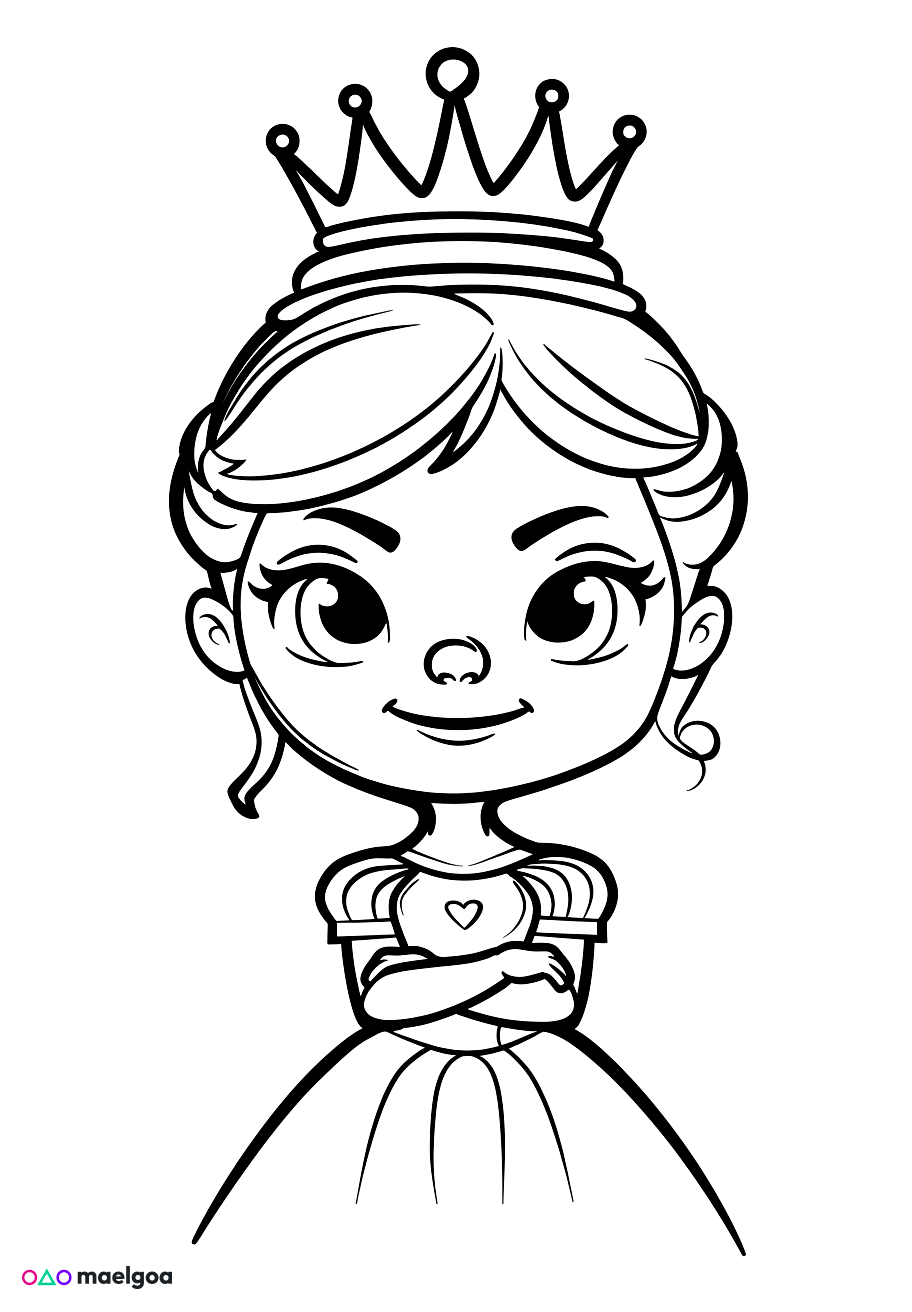 Image gratuite Coloriage reine 7