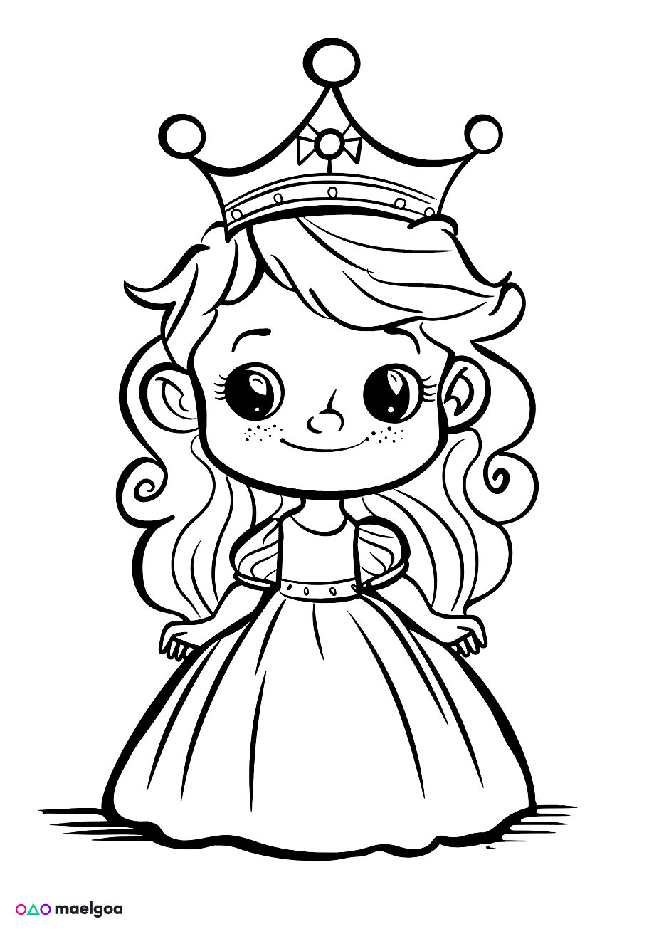 Image gratuite Coloriage reine 8