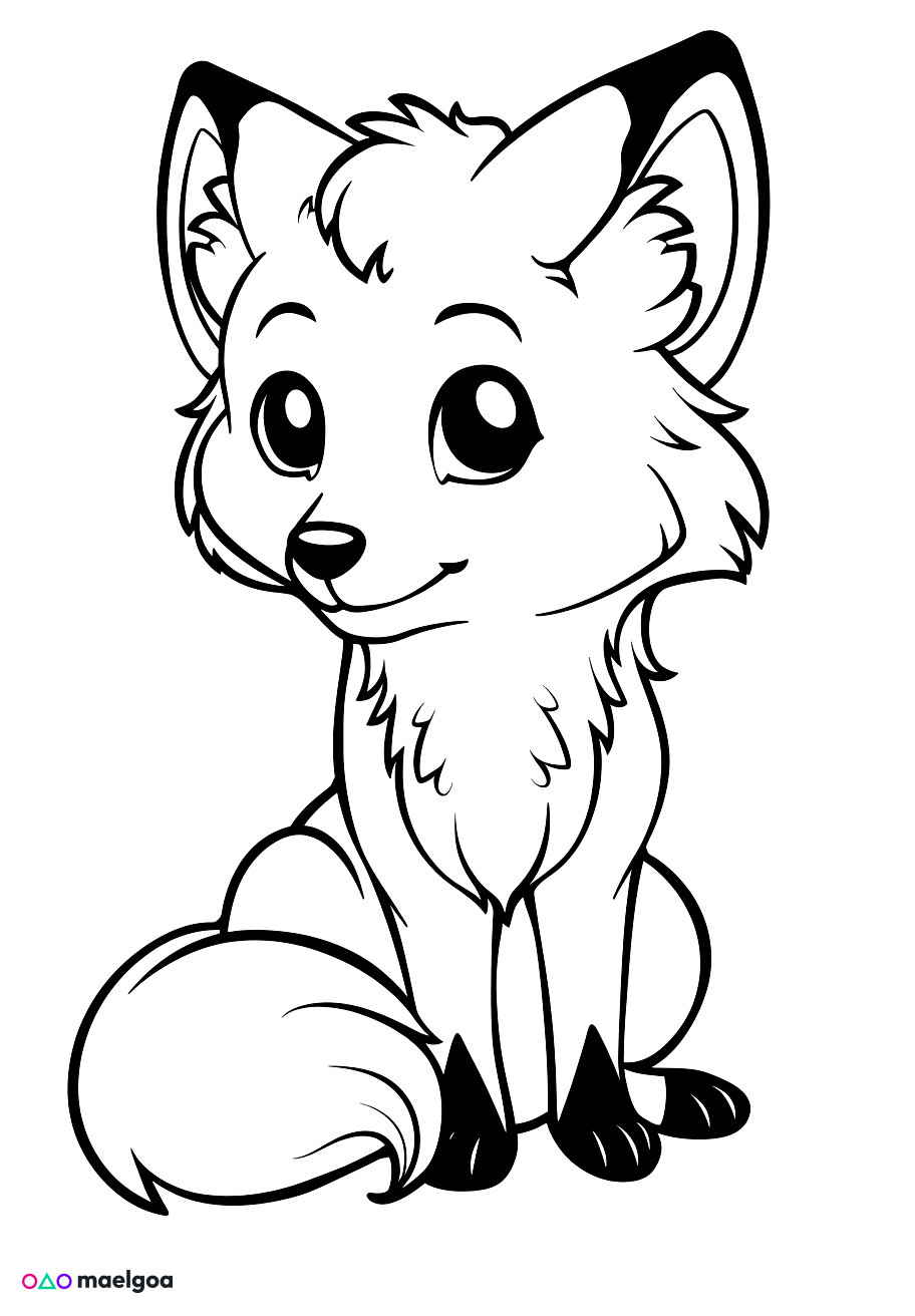 Image gratuite Coloriage renard 1