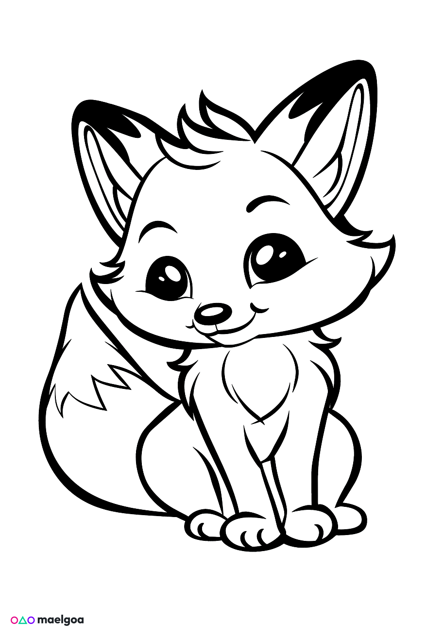 Image gratuite Coloriage renard 4