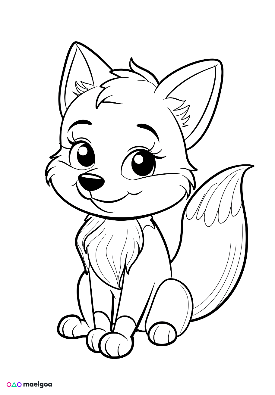 Image gratuite Coloriage renard 5