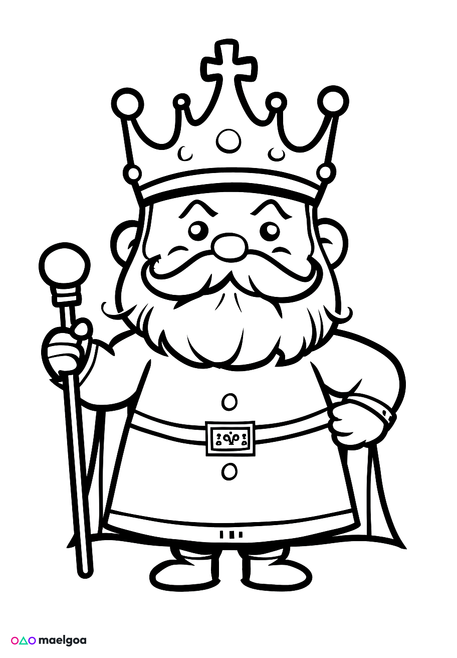 Image gratuite Coloriage roi mignon 1
