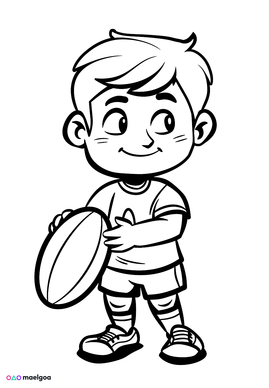 Image gratuite Coloriage rugby 1