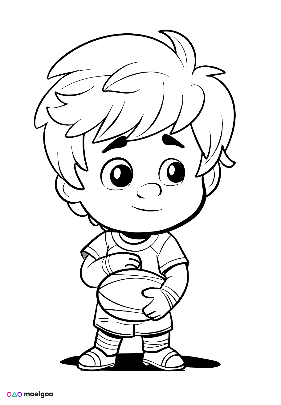 Image gratuite Coloriage rugby 2