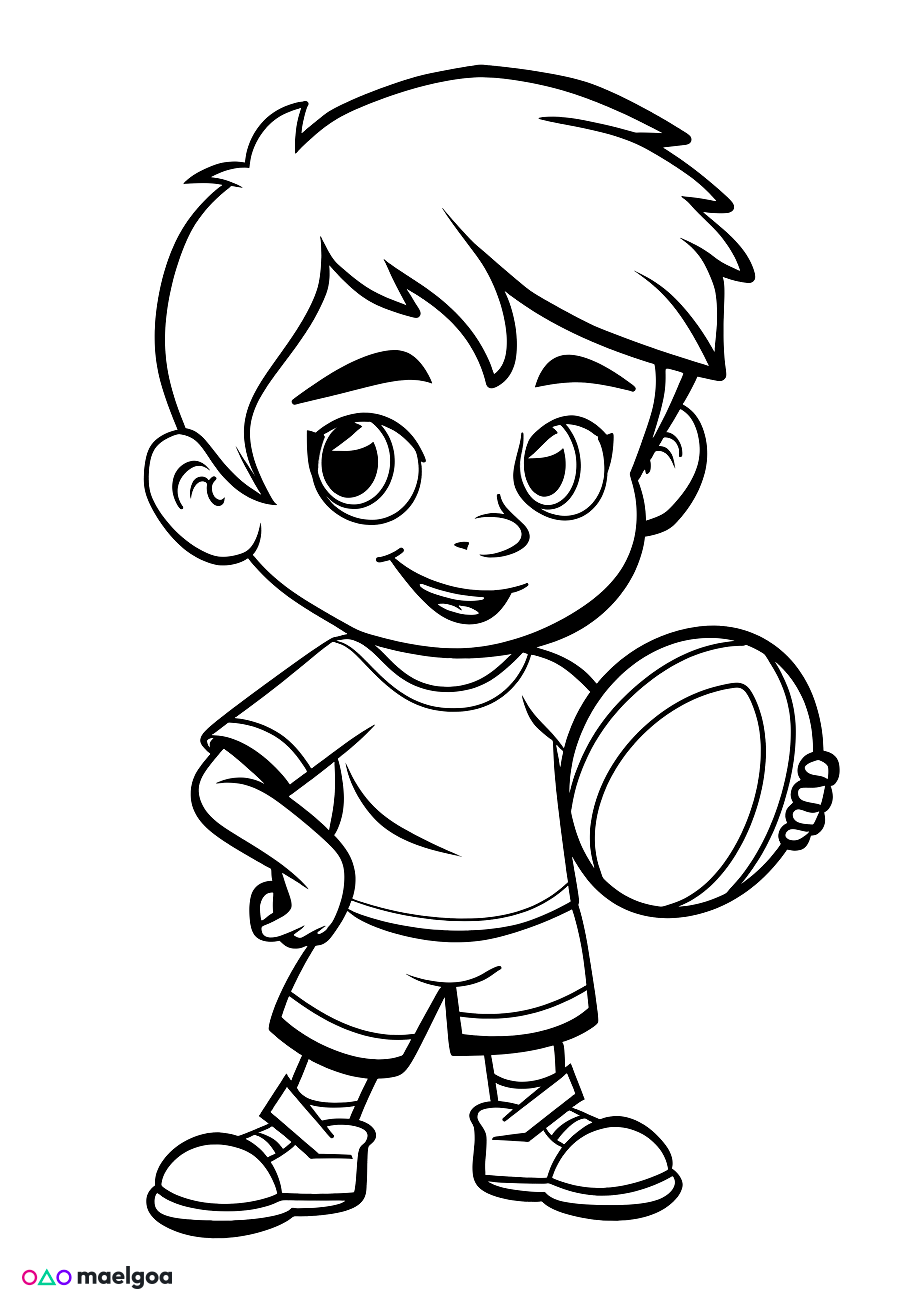 Image gratuite Coloriage rugby 4