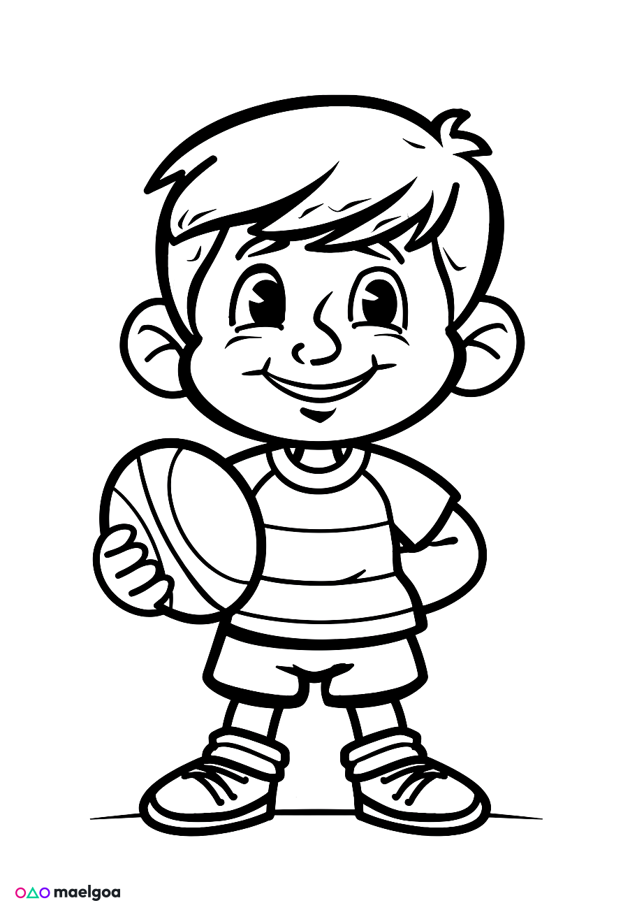 Image gratuite Coloriage rugby 5