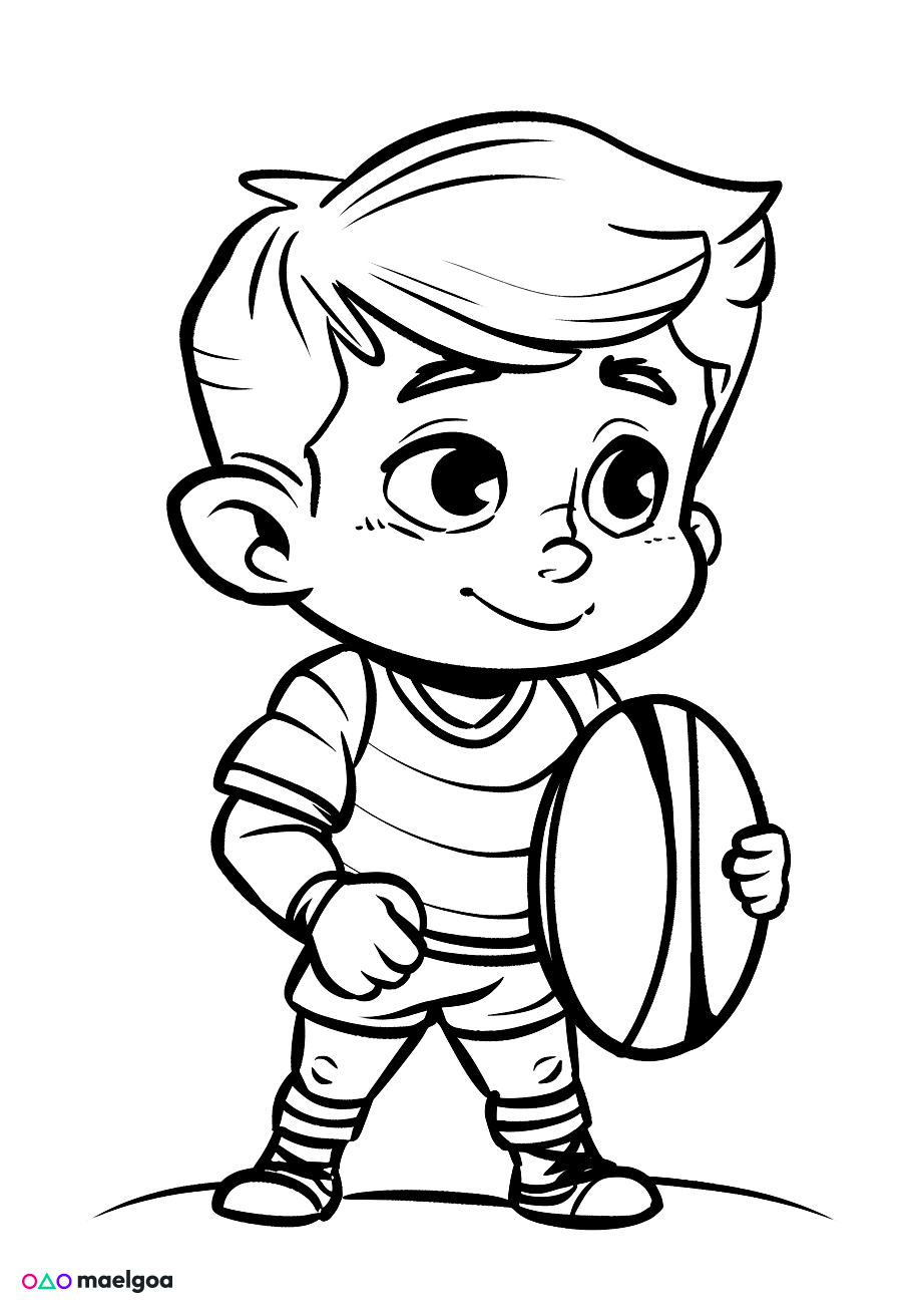 Image gratuite Coloriage rugby 6
