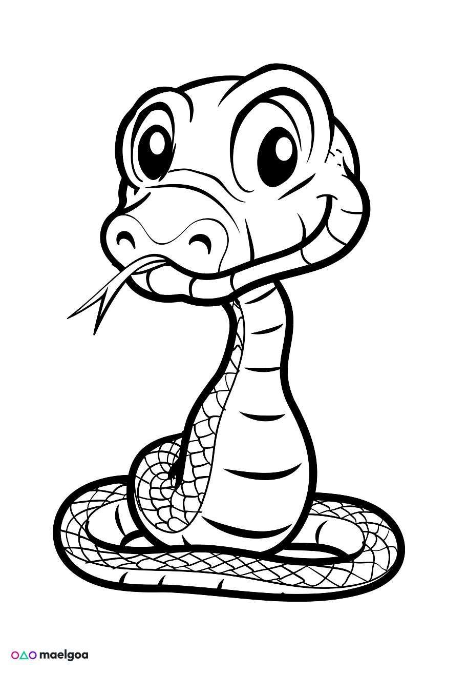 Image gratuite Coloriage serpent 1