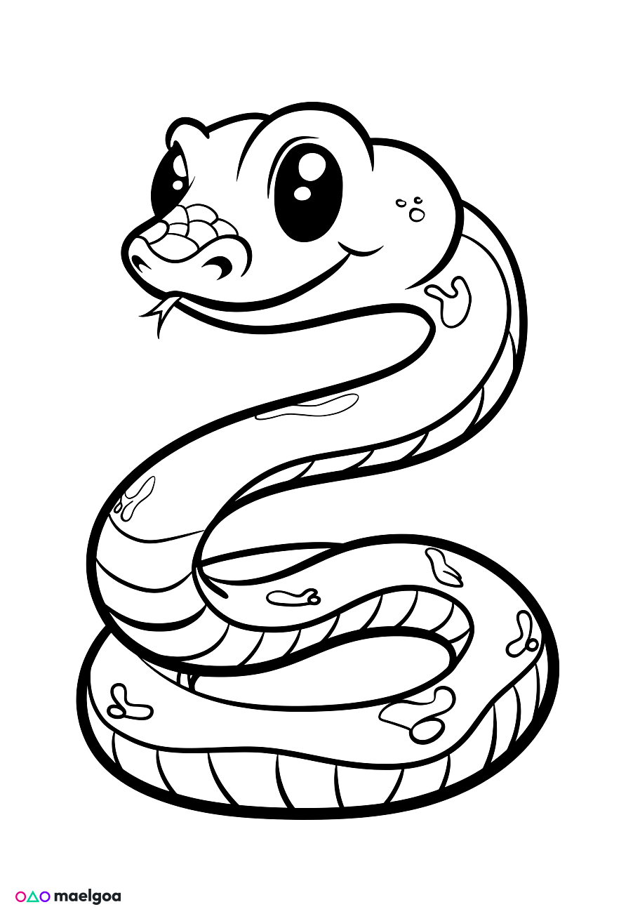 Image gratuite Coloriage serpent 3