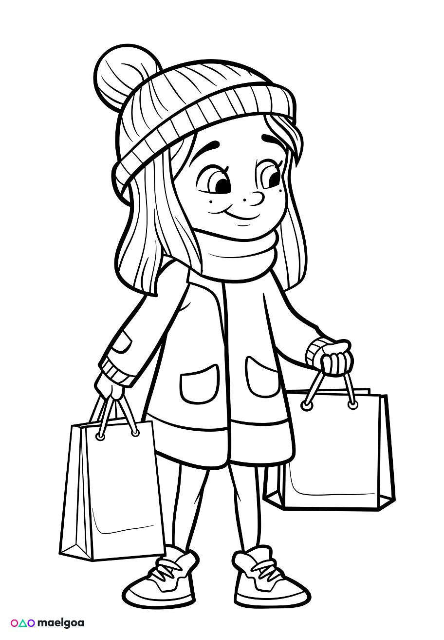 Image gratuite Coloriage shopping 4