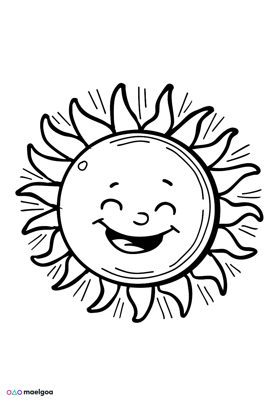 Image gratuite Coloriage soleil 5