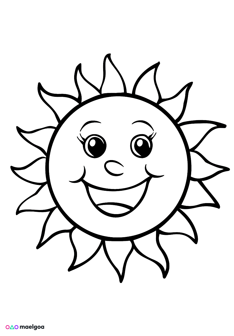 Image gratuite Coloriage soleil 6
