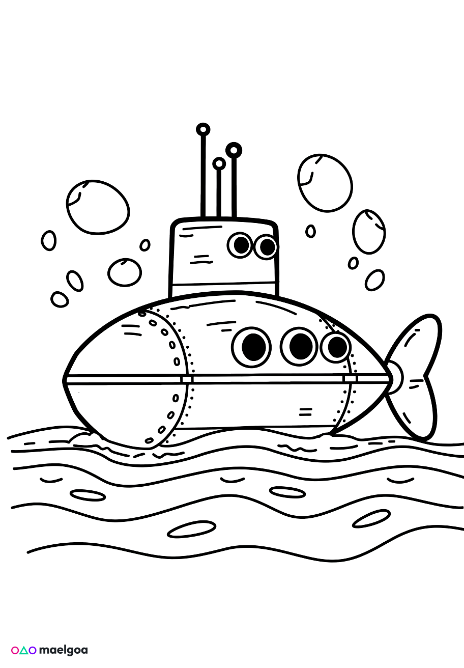 Image gratuite Coloriage sous-marin 3