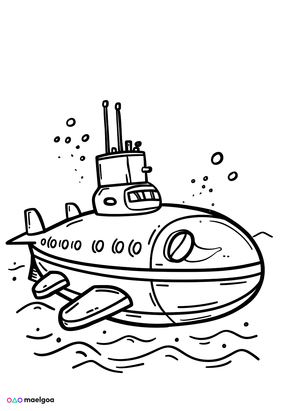 Image gratuite Coloriage sous-marin 4