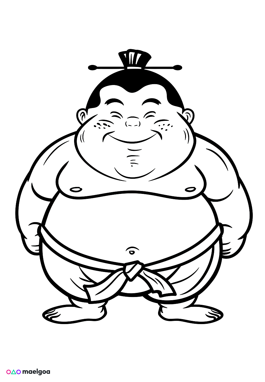 Image gratuite Coloriage sumo 2