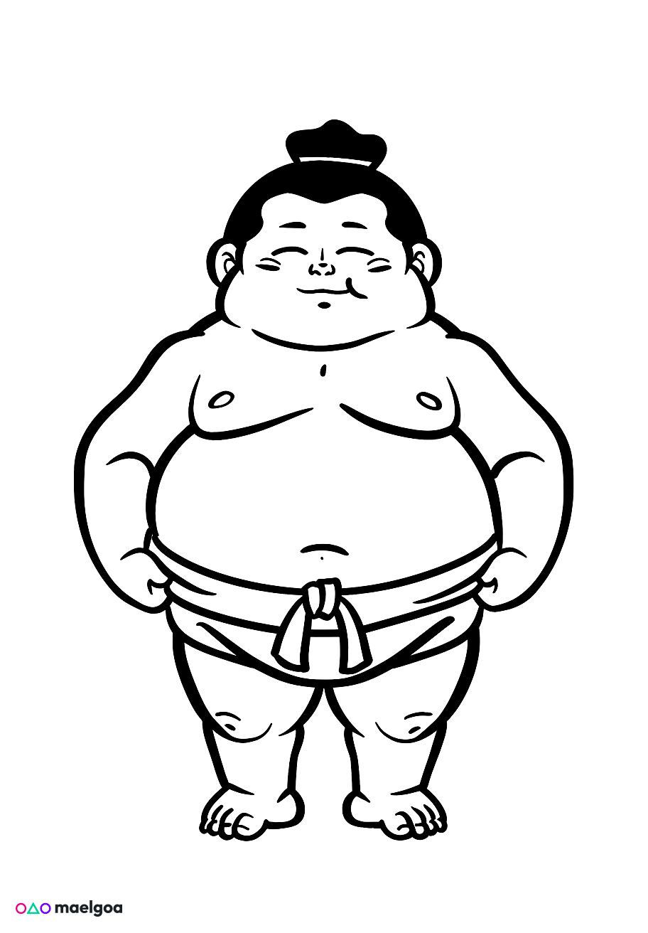 Image gratuite Coloriage sumo 3