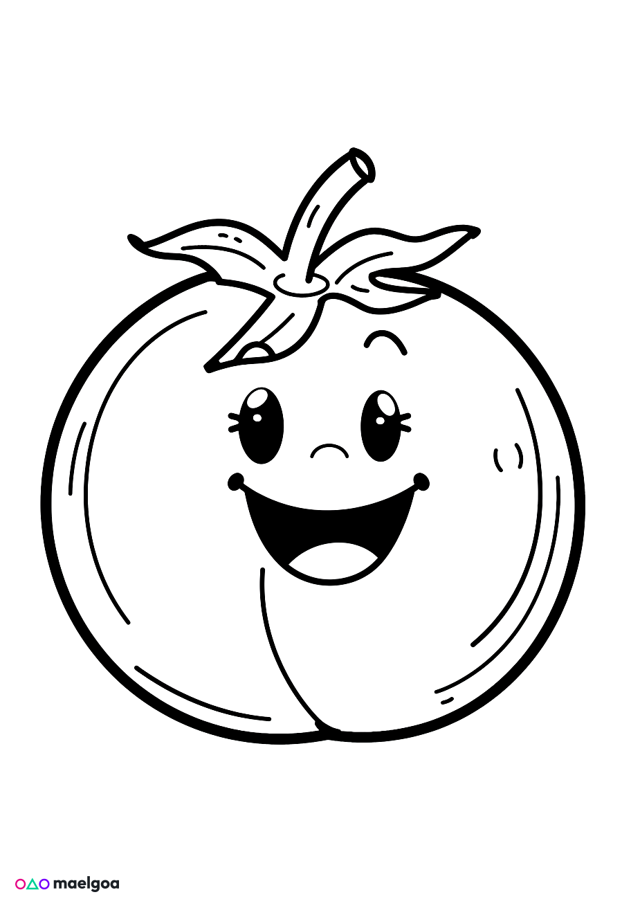 Image gratuite Coloriage tomate 2