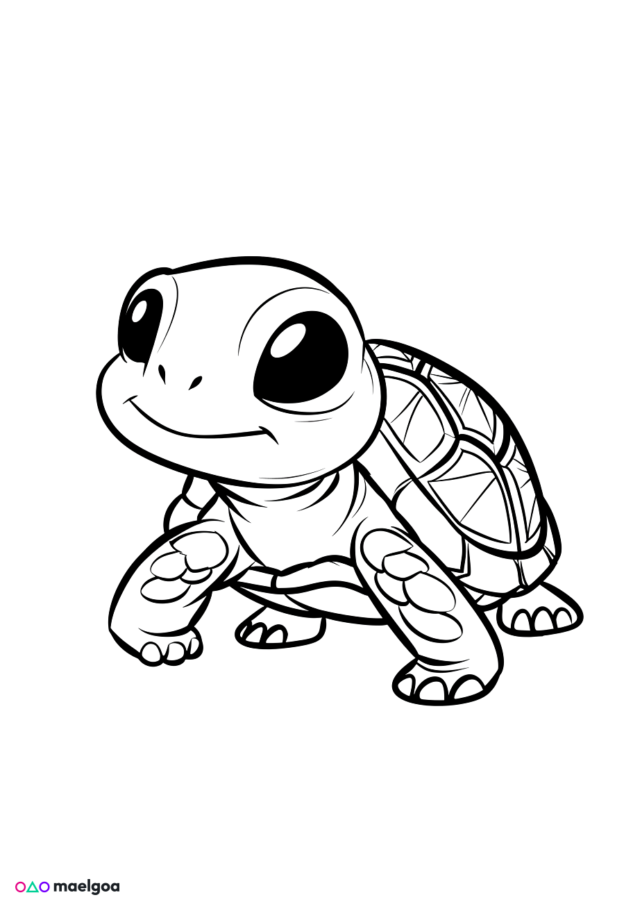 Image gratuite Coloriage tortue 3