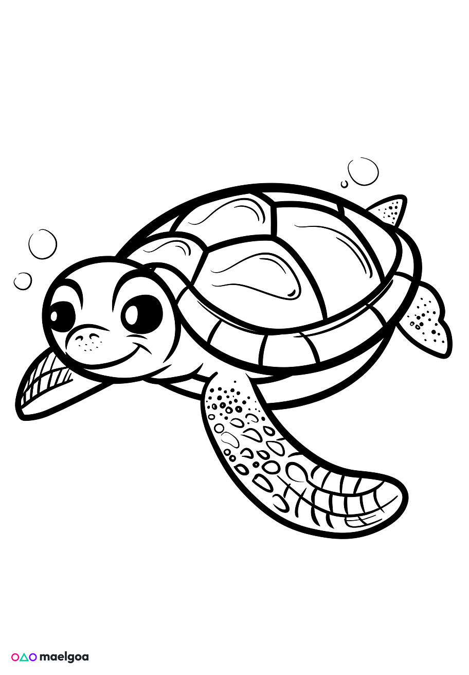 Image gratuite Coloriage tortue de mer 5