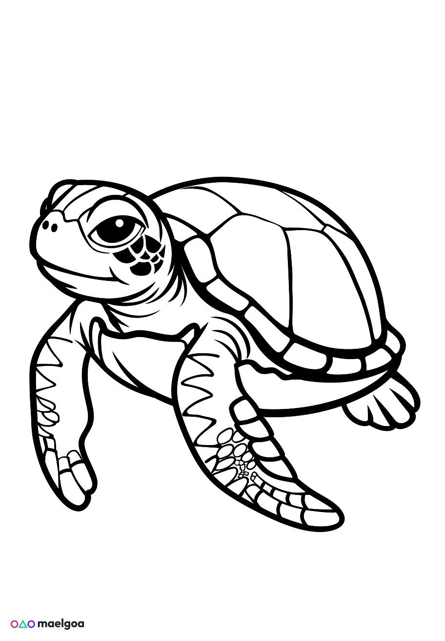 Image gratuite Coloriage tortue de mer 7