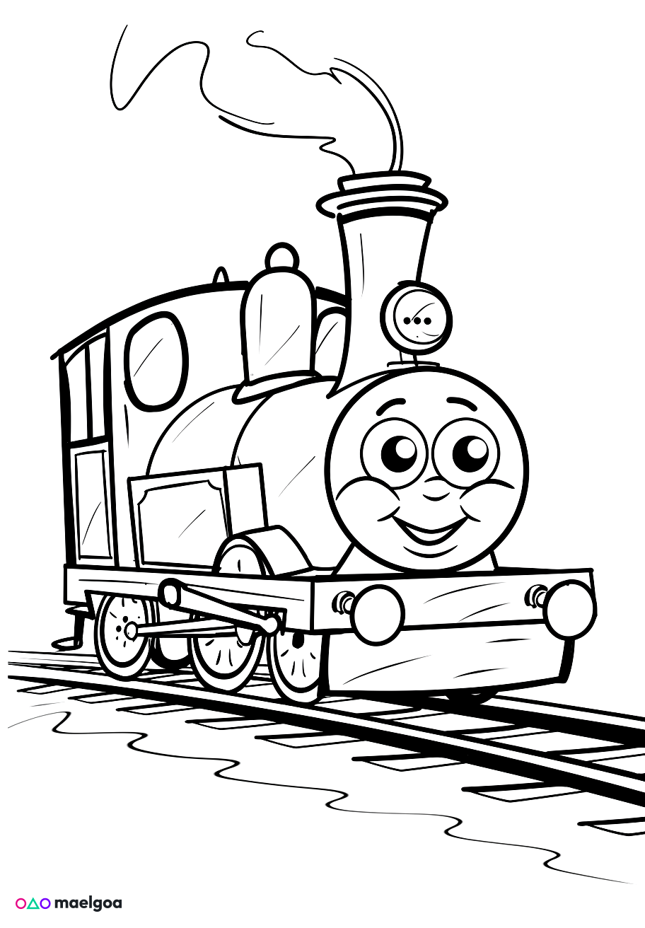 Image gratuite Coloriage train 3
