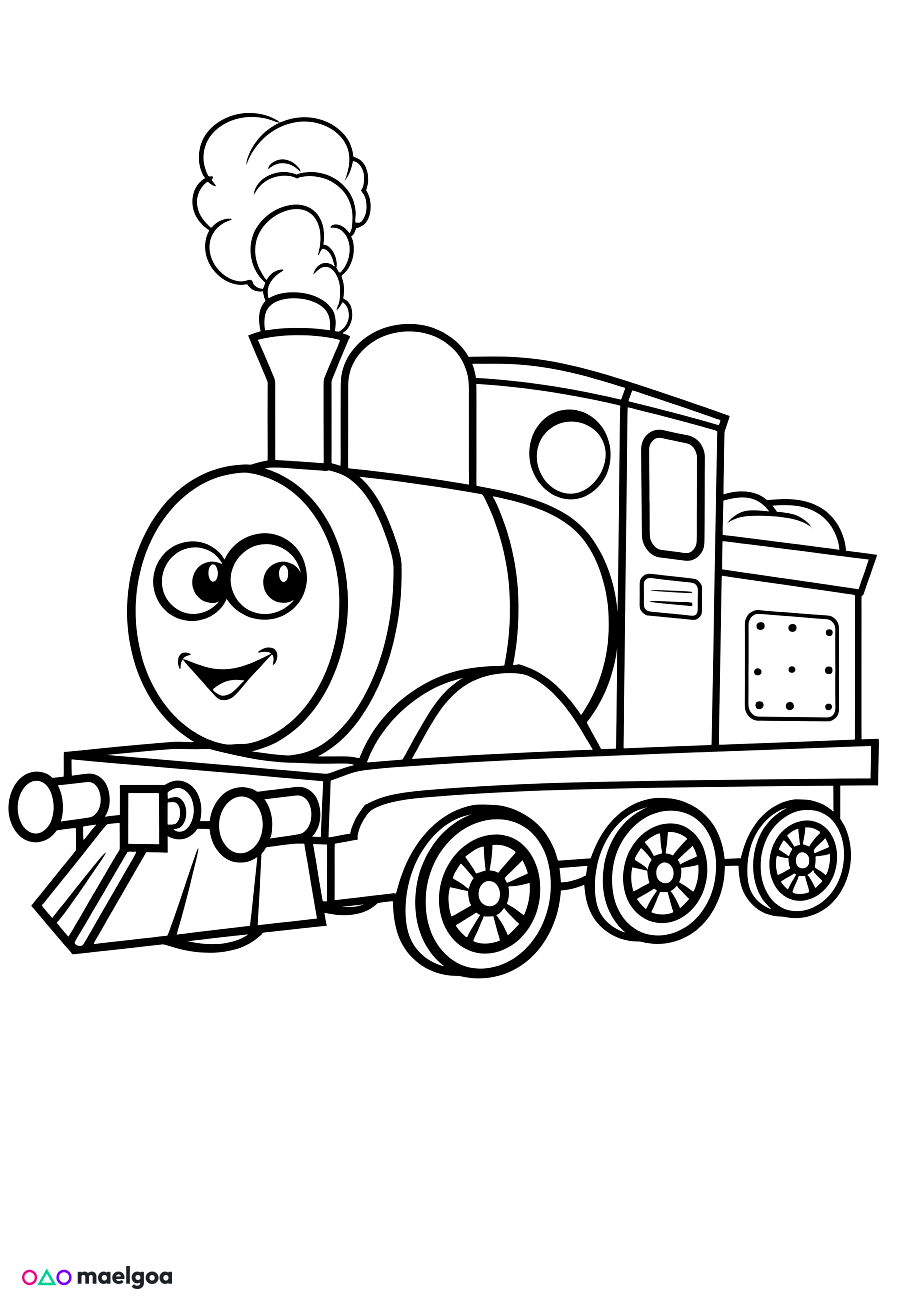Image gratuite Coloriage train 4