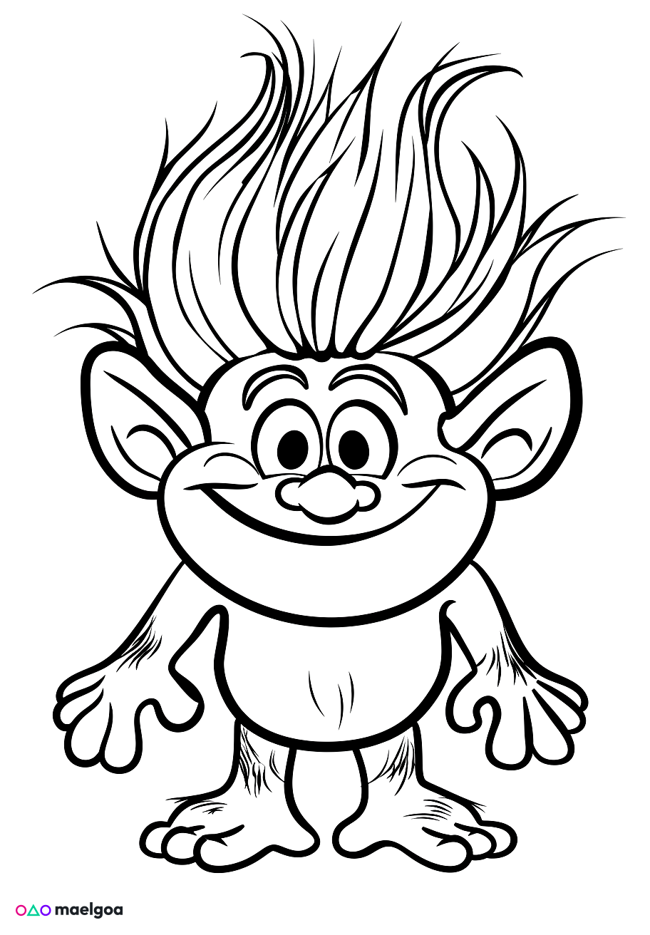 Image gratuite Coloriage troll 1