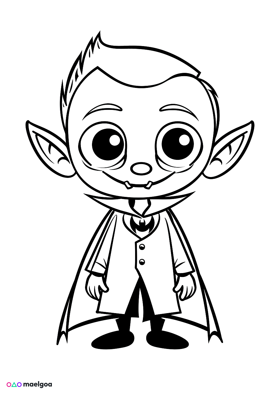 Image gratuite Coloriage vampire 1