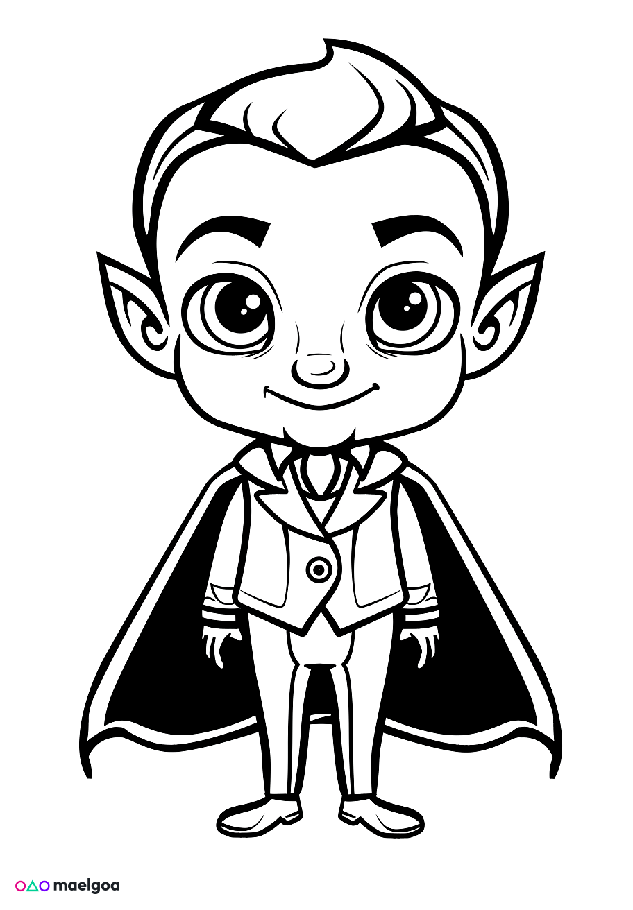 Image gratuite Coloriage vampire 2