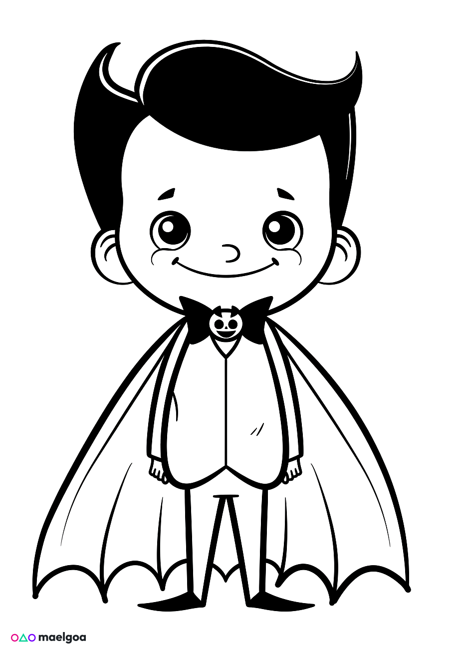 Image gratuite Coloriage vampire 3