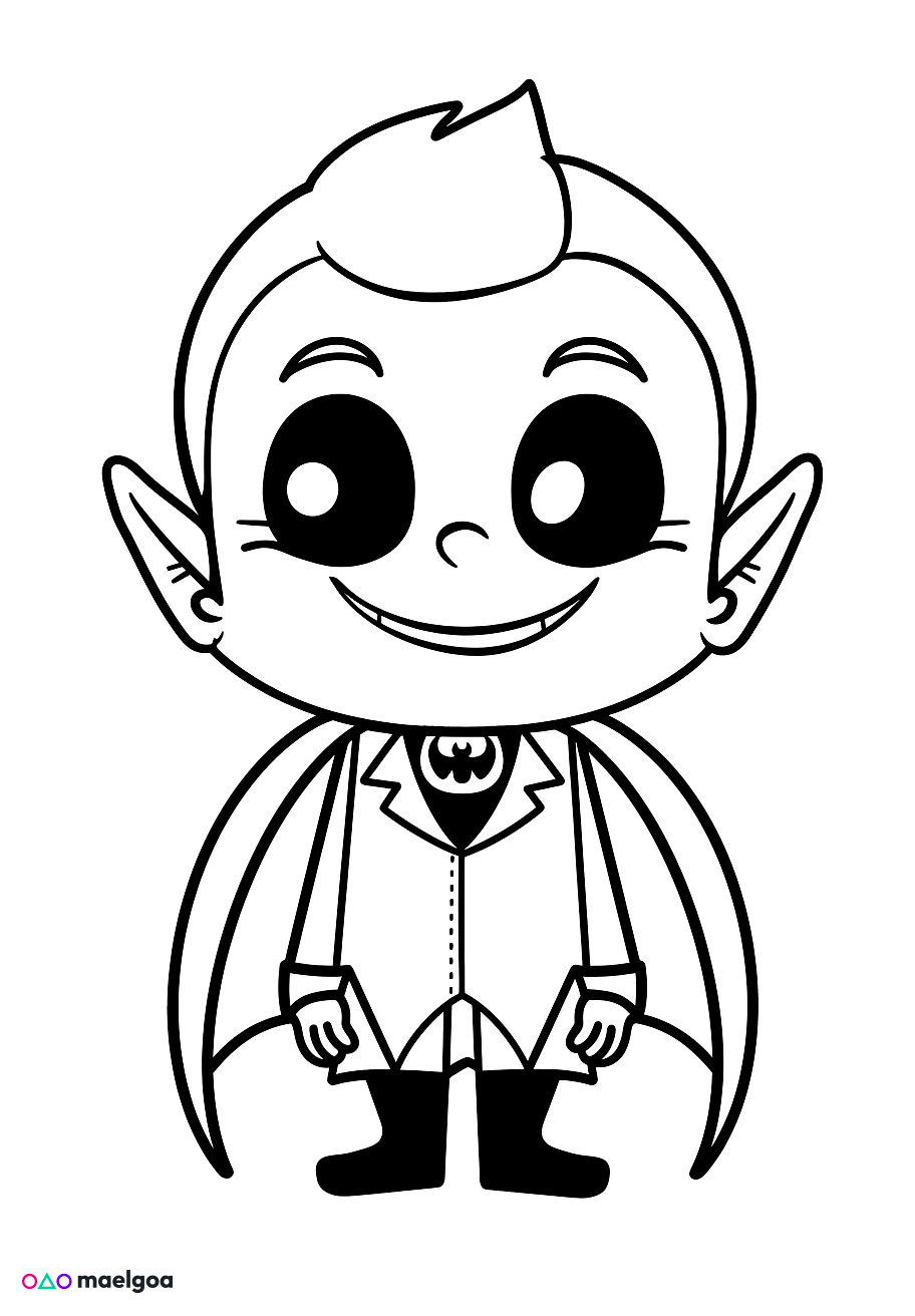 Image gratuite Coloriage vampire 4